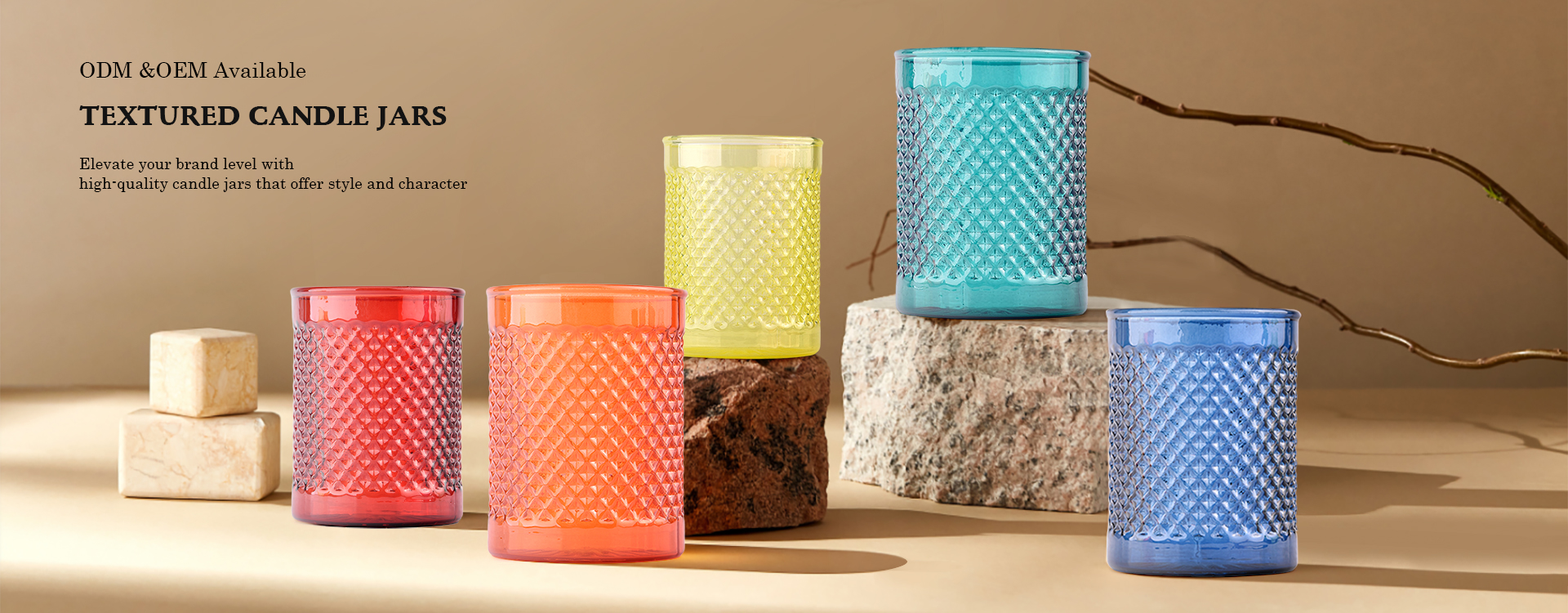 গ্রিড প্যাটার্ন গ্লাস মোমবাতি জাহাজ