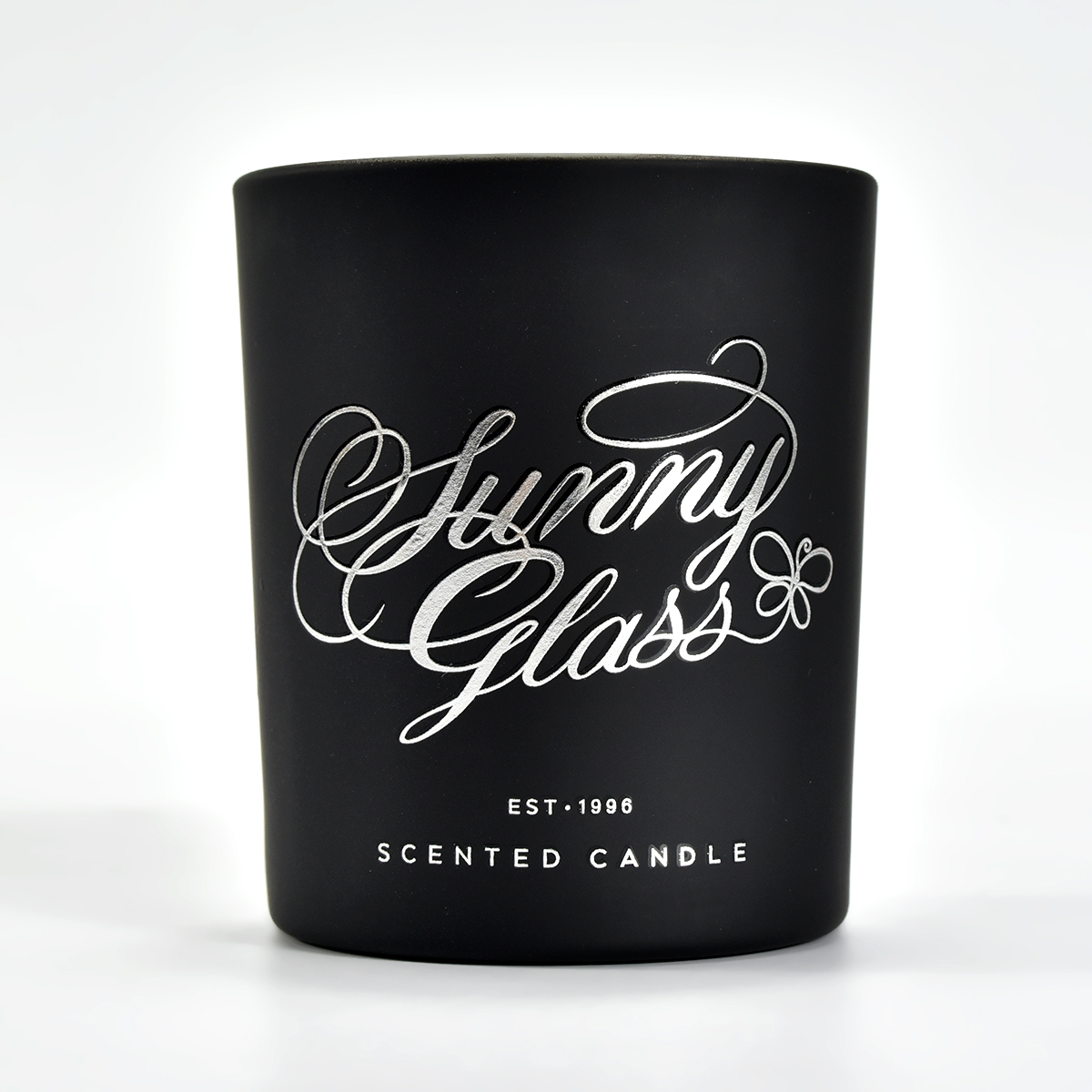 Gift Set Black Glass Candle Holders with Black Glass Diffuser Bottle Manufacturer