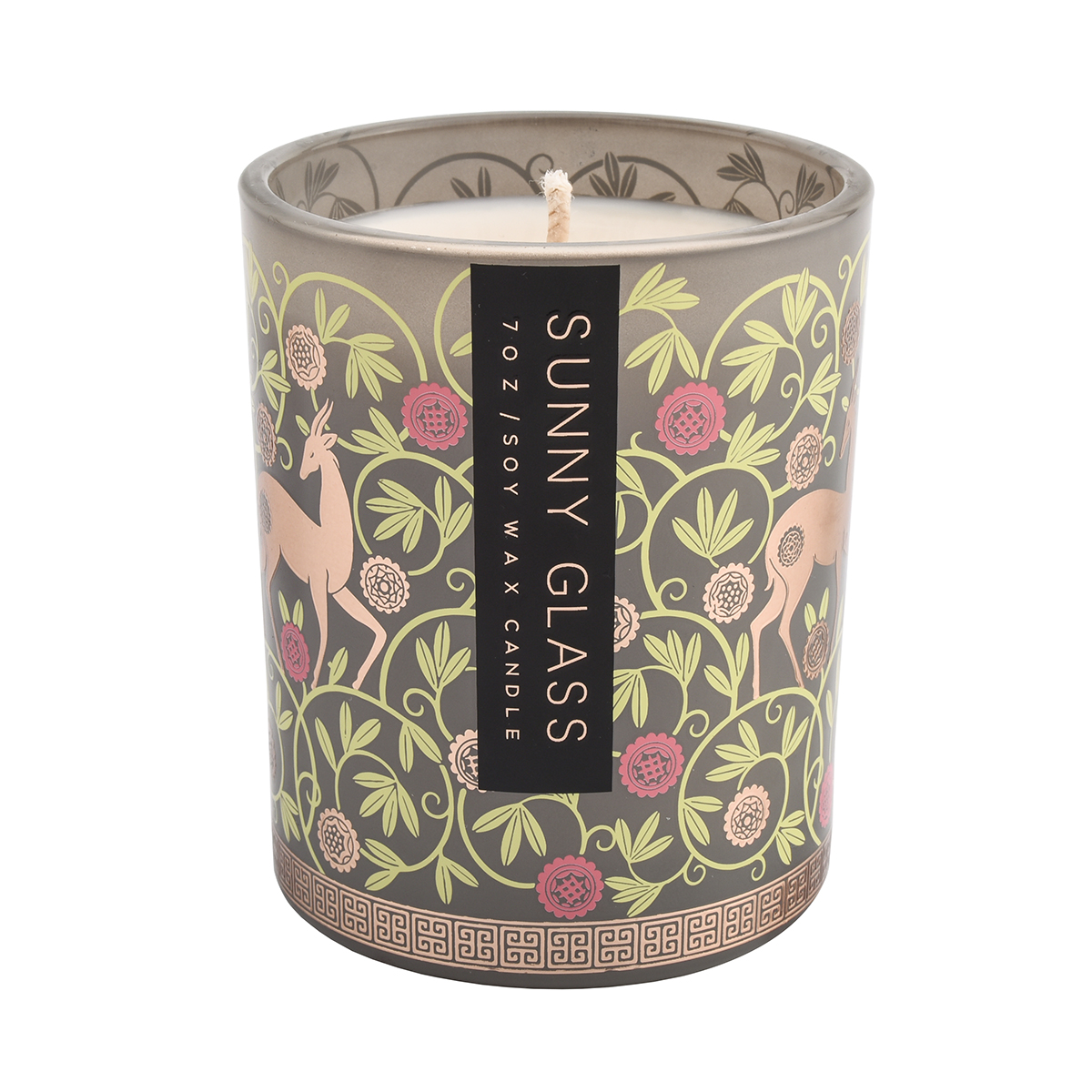 Luxury Decal Printing Glass Candle Jars 300ml Glass Candle Vessels For Christmas Decoration