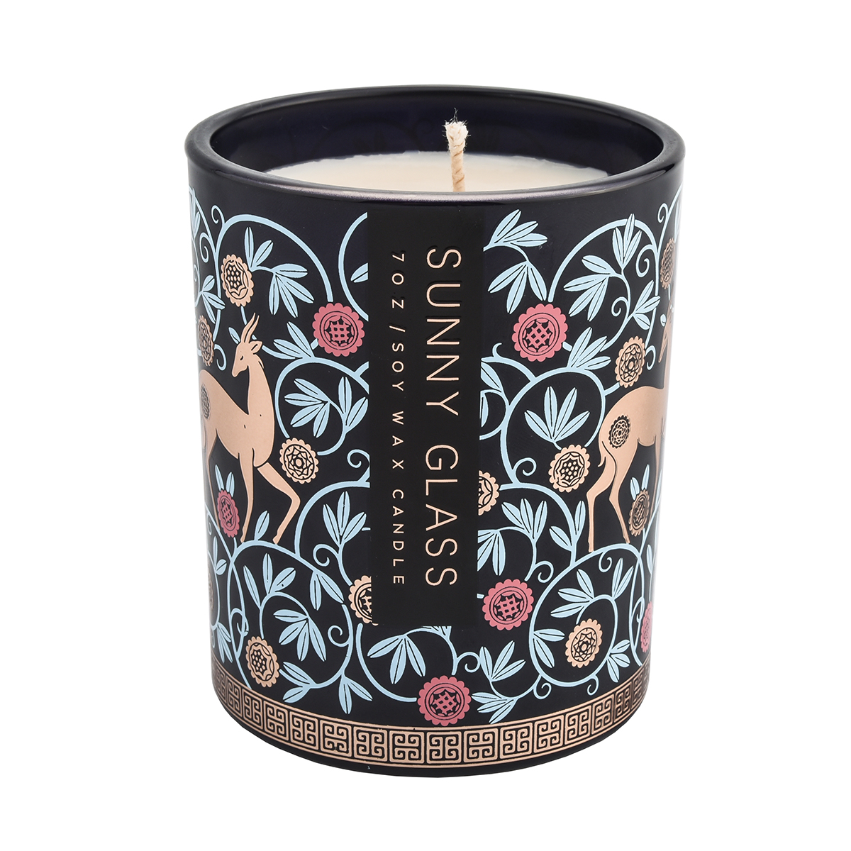 Luxury Decal Printing Glass Candle Jars 300ml Glass Candle Vessels For Christmas Decoration