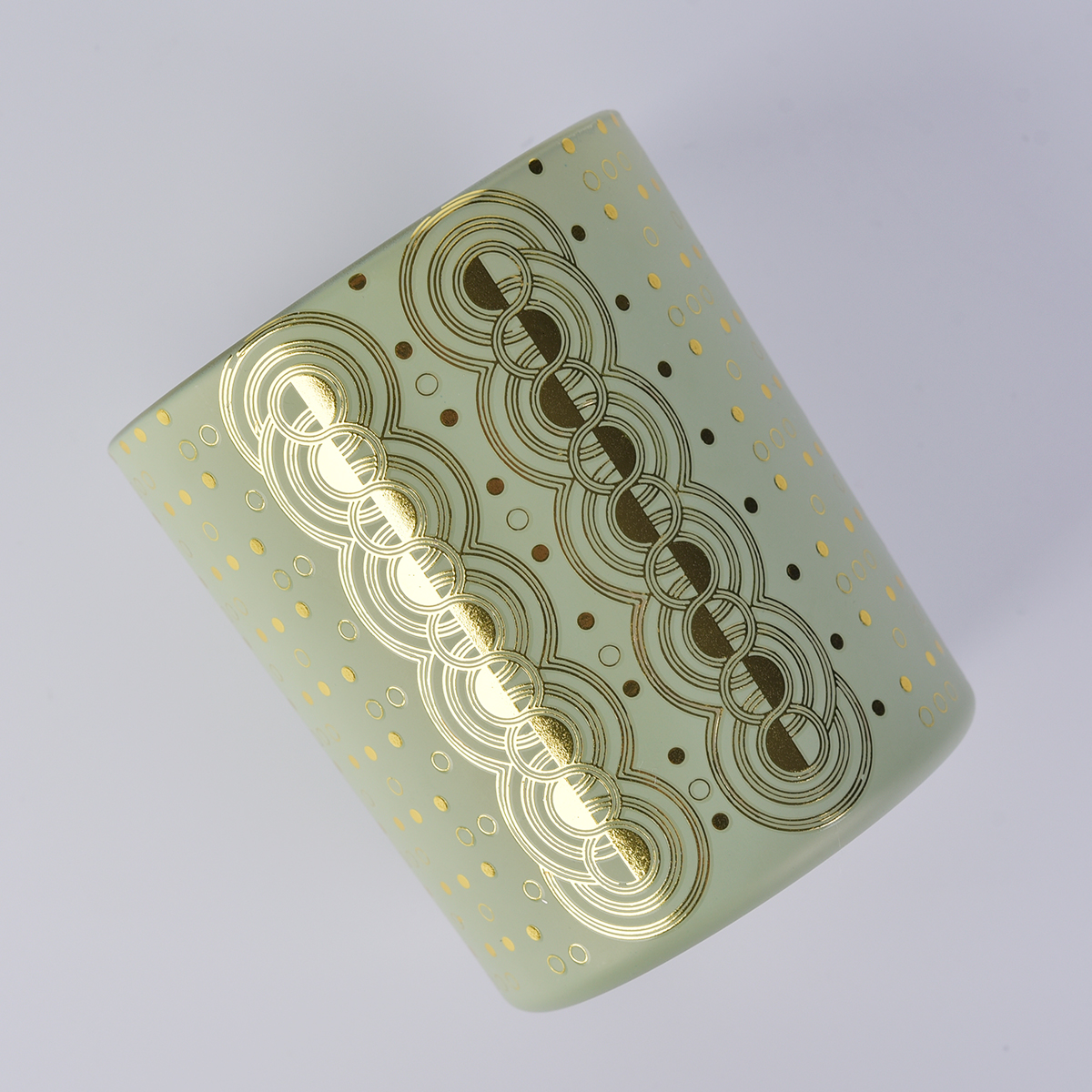 Luxury Decal Printing Glass Candle Jars 300ml Glass Candle Vessels For Christmas Decoration - COPY - e3w2im