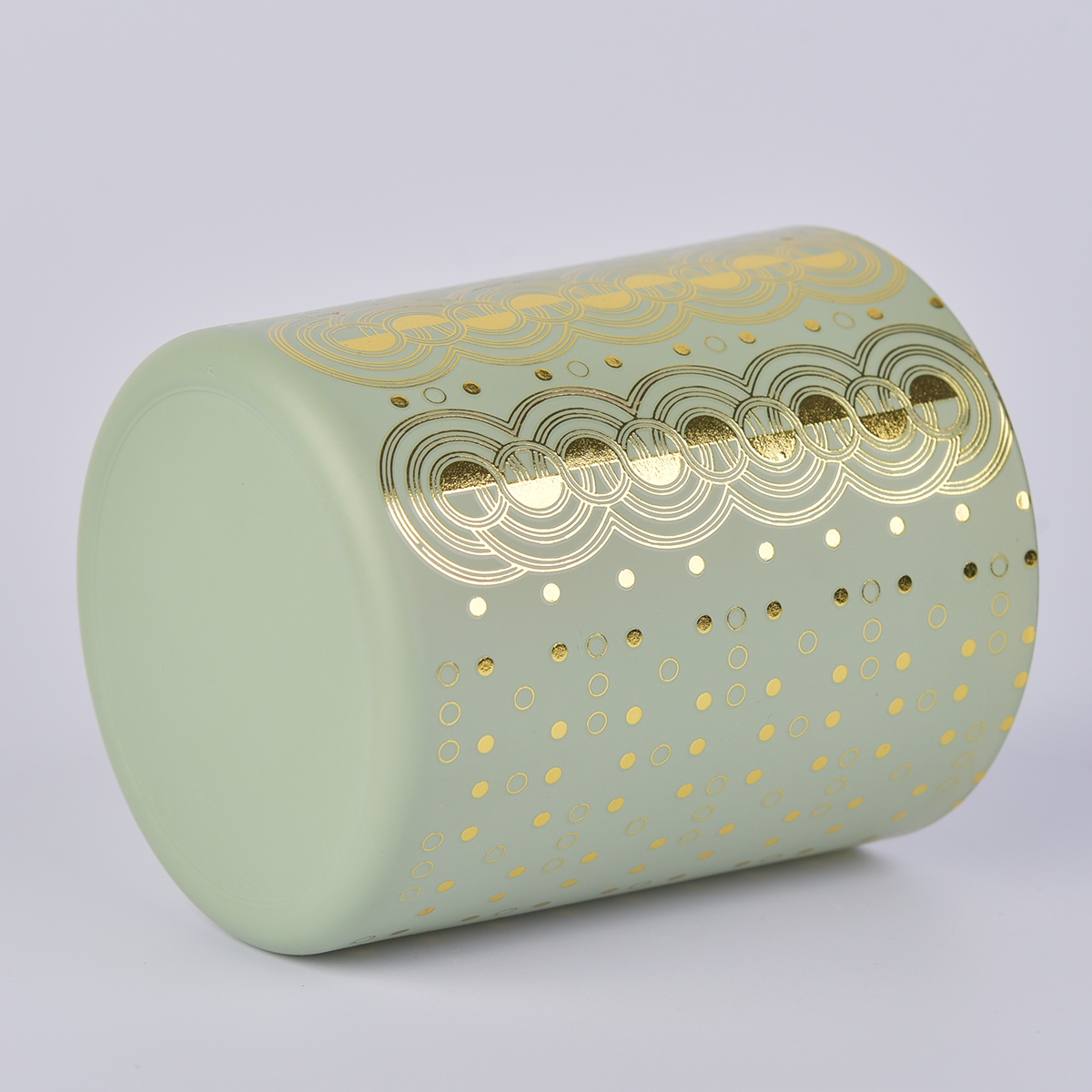 Luxury Decal Printing Glass Candle Jars 300ml Glass Candle Vessels For Christmas Decoration - COPY - e3w2im