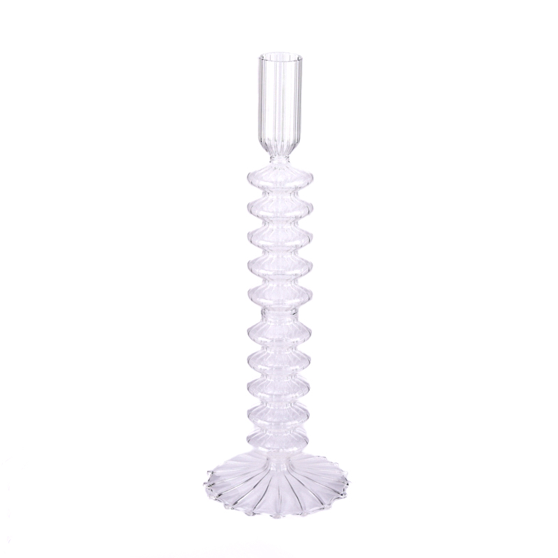 sütun için borosilikat uzun cam şamdan