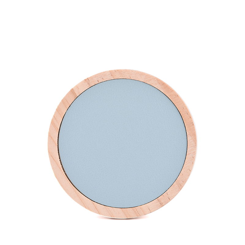 mavi dekorasyonlu lüks ahşap mum kapağı