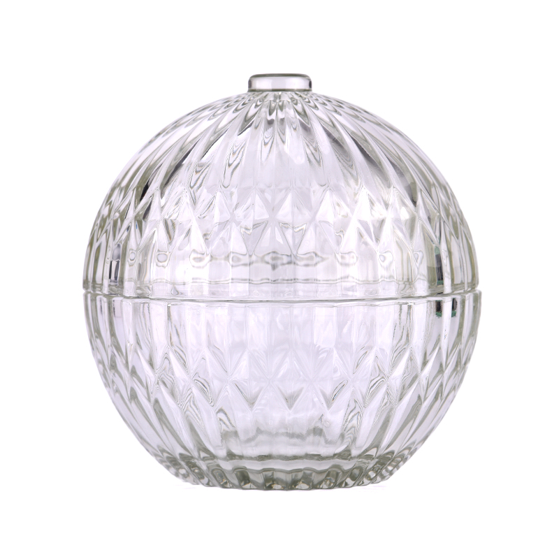 Βαζάκια κεριών Xmas Glass Ornament με καπάκι για την περίοδο των γιορτών