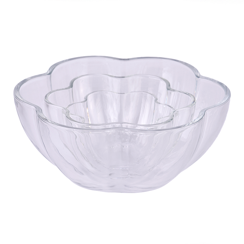 lüks çiçek şekli cam mum kasesi