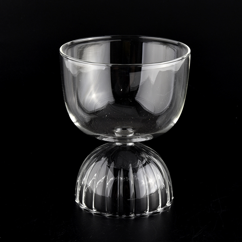 lüks şeffaf borosilikat cam mumluk