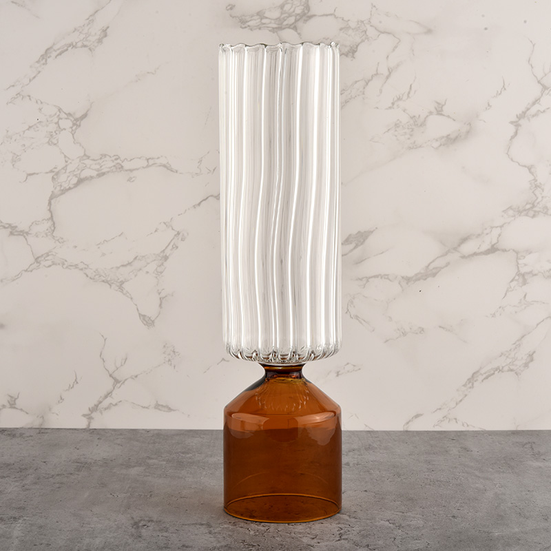 Toptan 800ml ev dekorasyonu borosilikat cam dekorasyon vazosu