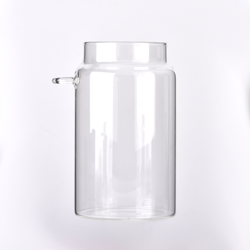 Mantar kapaklı ve kaşık saplı 28 oz büyük borosilikat cam şişe