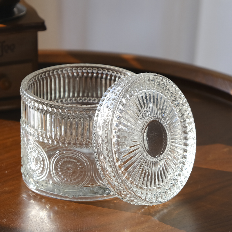 Engros lysglass i krystall med lokk til bryllupsdekorasjoner