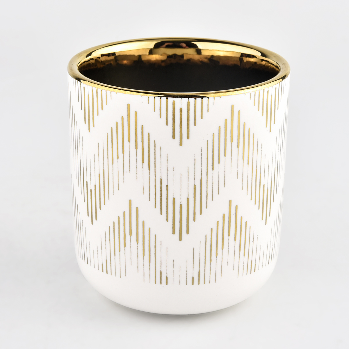 10 oz de vela de cerámica blanca