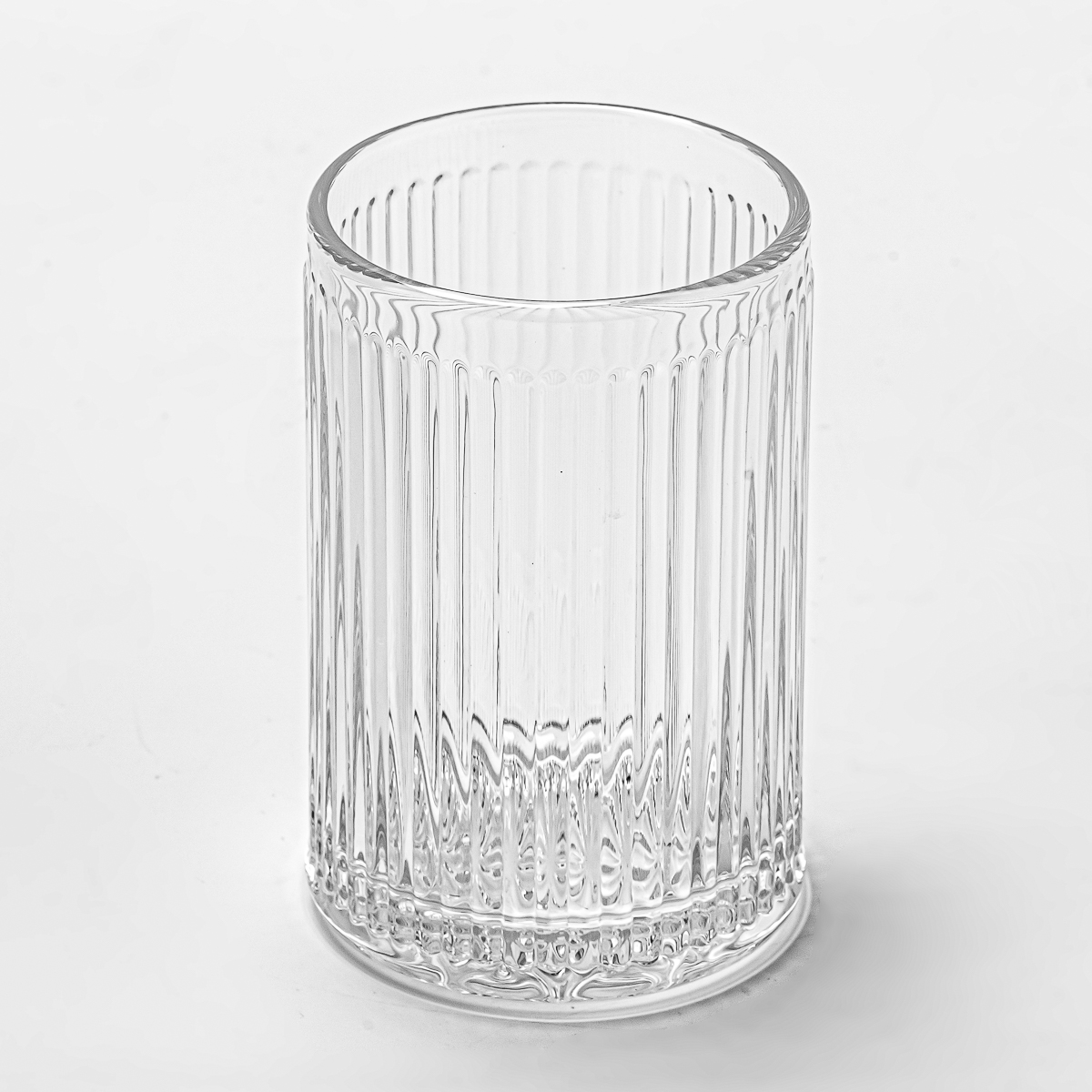 ev dekorasyonu çizgili cam mumluk