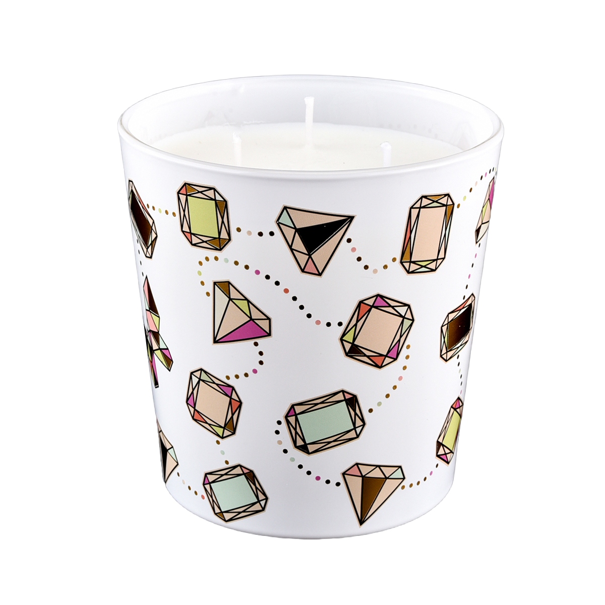 Luxury Custom Printing Glass Candle Vessels 18oz Glass Candle Jars