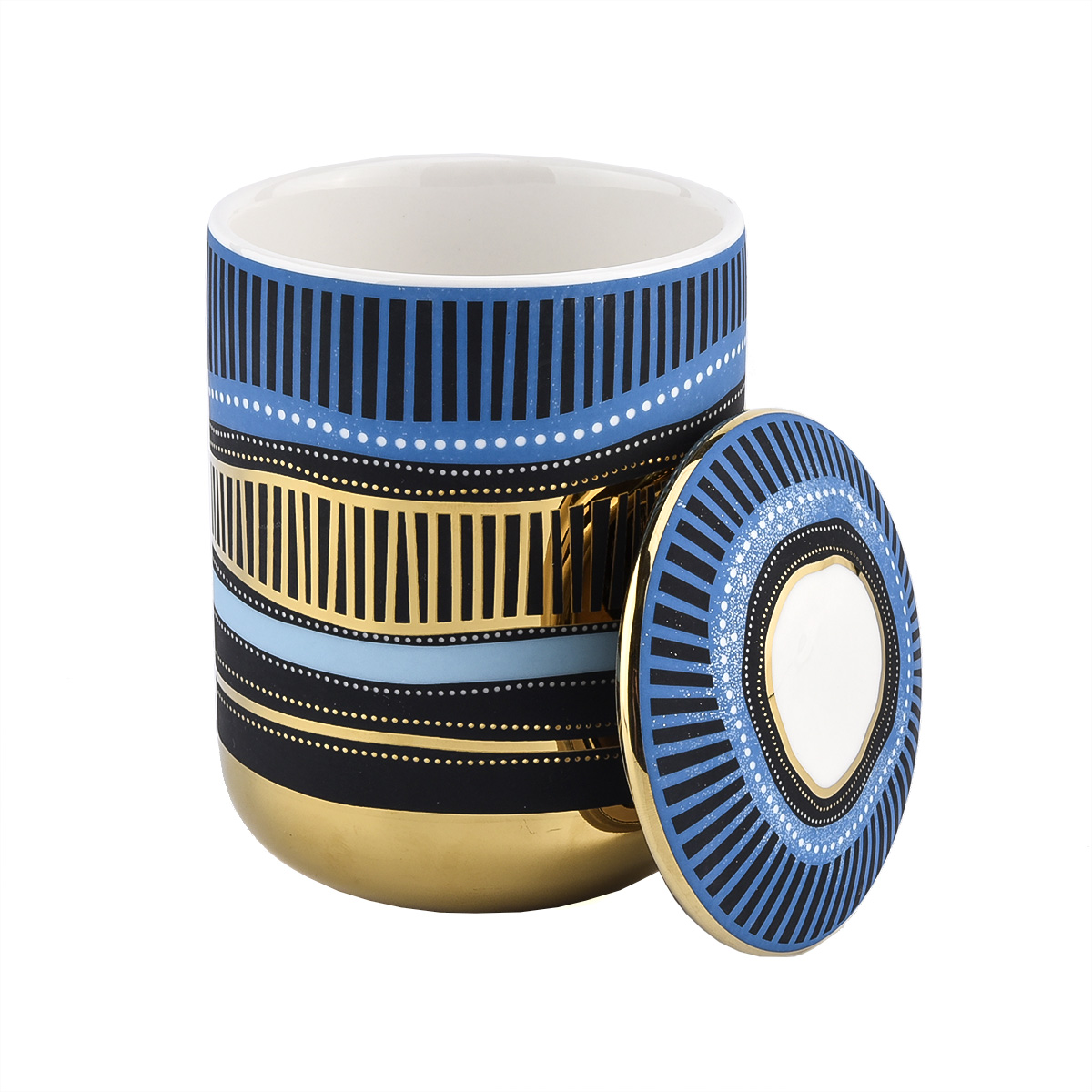 vruća prodaja 10oz keramička staklenka za svijeće s keramičkim poklopcem