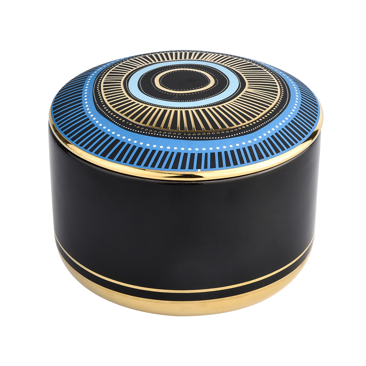 Dekor doma velika keramička staklenka za svijeće s poklopcem