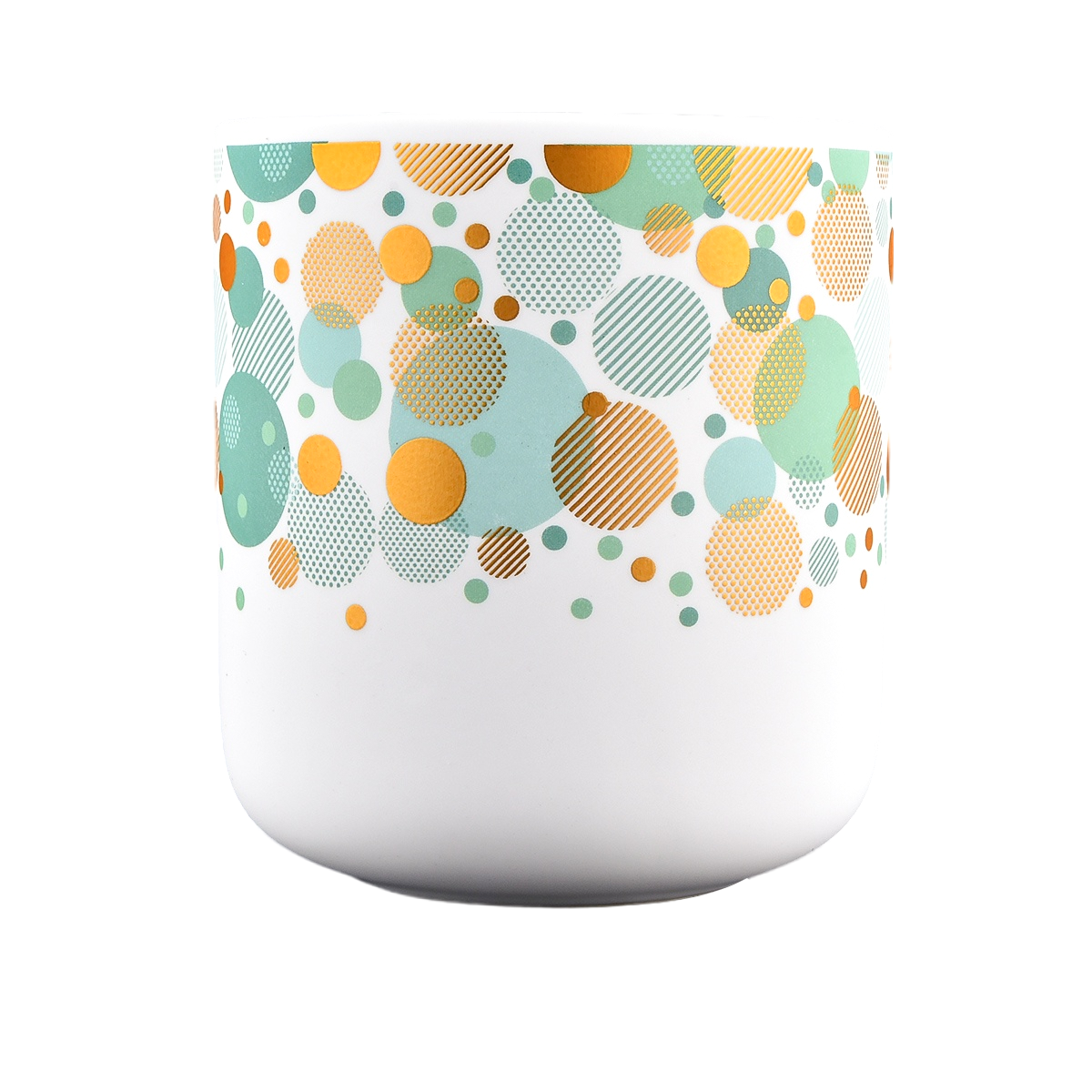 Prekrasna tiskarska keramička plovila za svijeće privatna naljepnica keramička plovila za svijeće