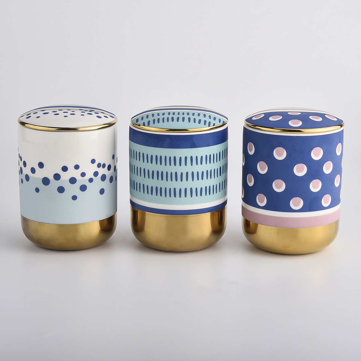 Supplier 8oz 10oz new decoration round bottom ceramic candle jar