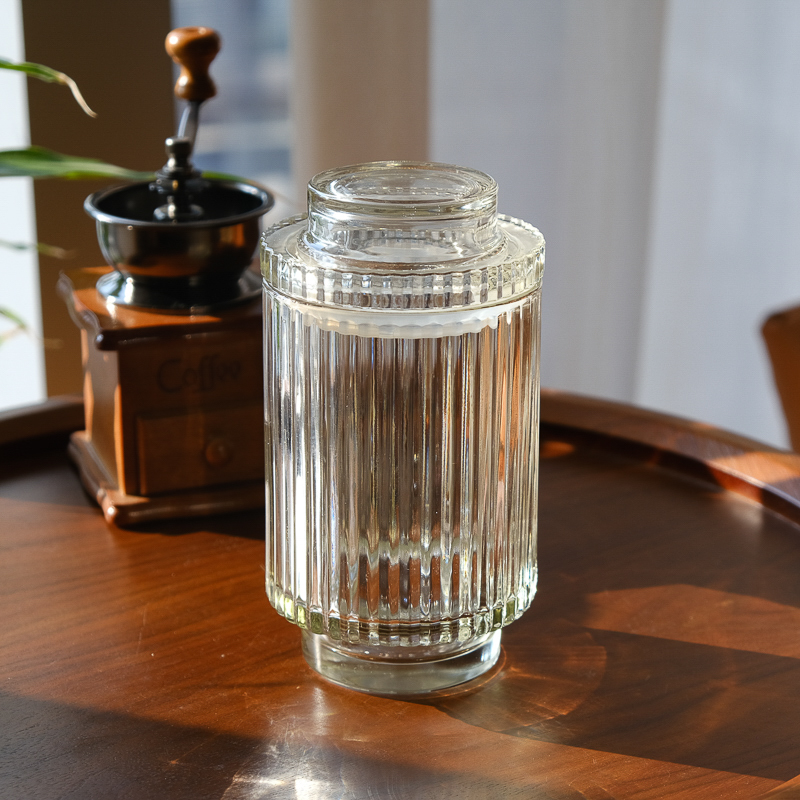 22oz high striped glass candle jars with lids - COPY - 5hw3hv
