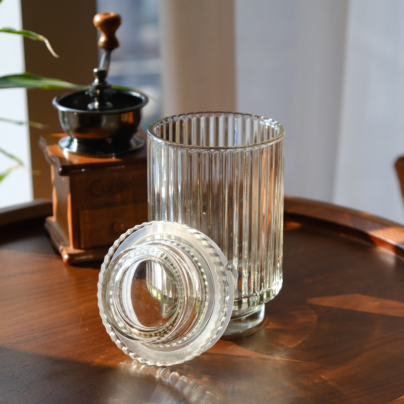 22oz high striped glass candle jars with lids - COPY - 5hw3hv