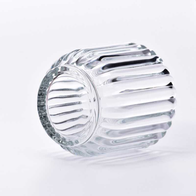 Eşsiz şeffaf dikey cam mum kavanoz toptan