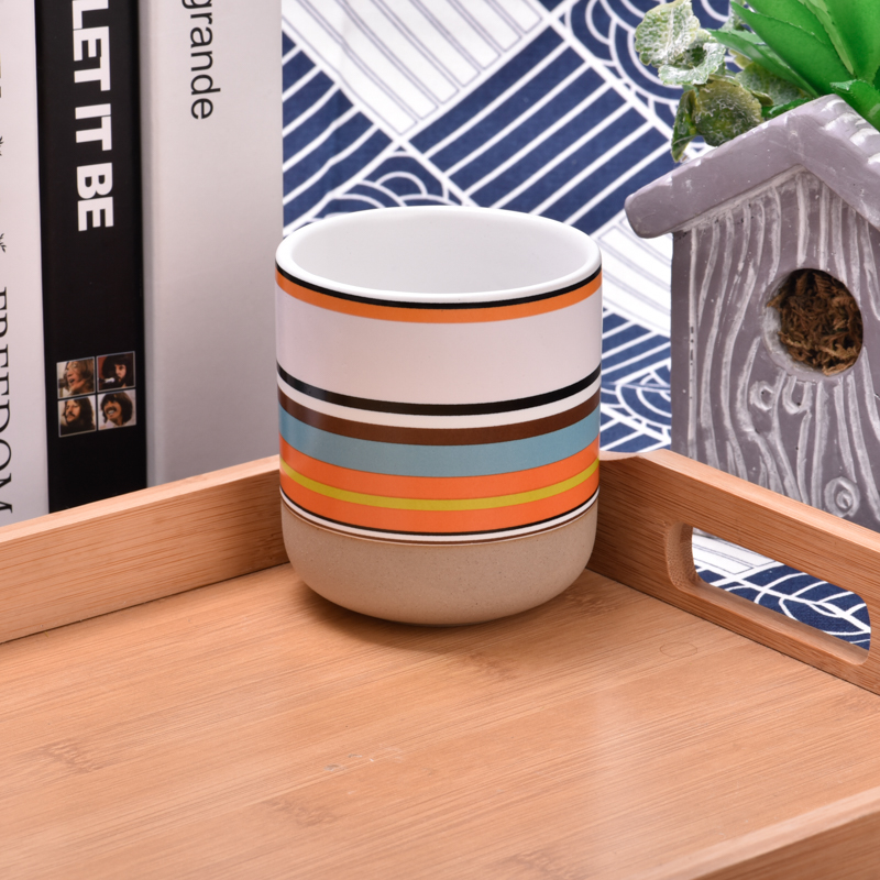 Supplier 10oz Popular Round Bottom Ceramic Candle Jar