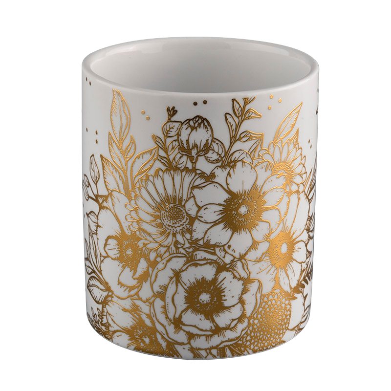 Домашен декор злато произведение на изкуството керамична свещник