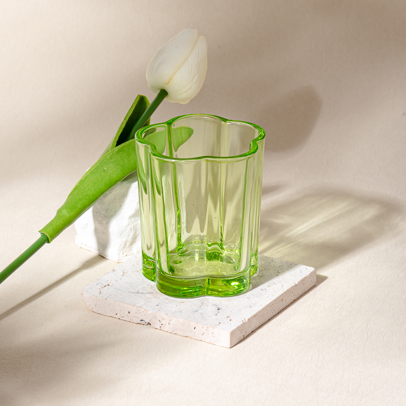 Supplier 200ml empty unique glass candle vessel home decor