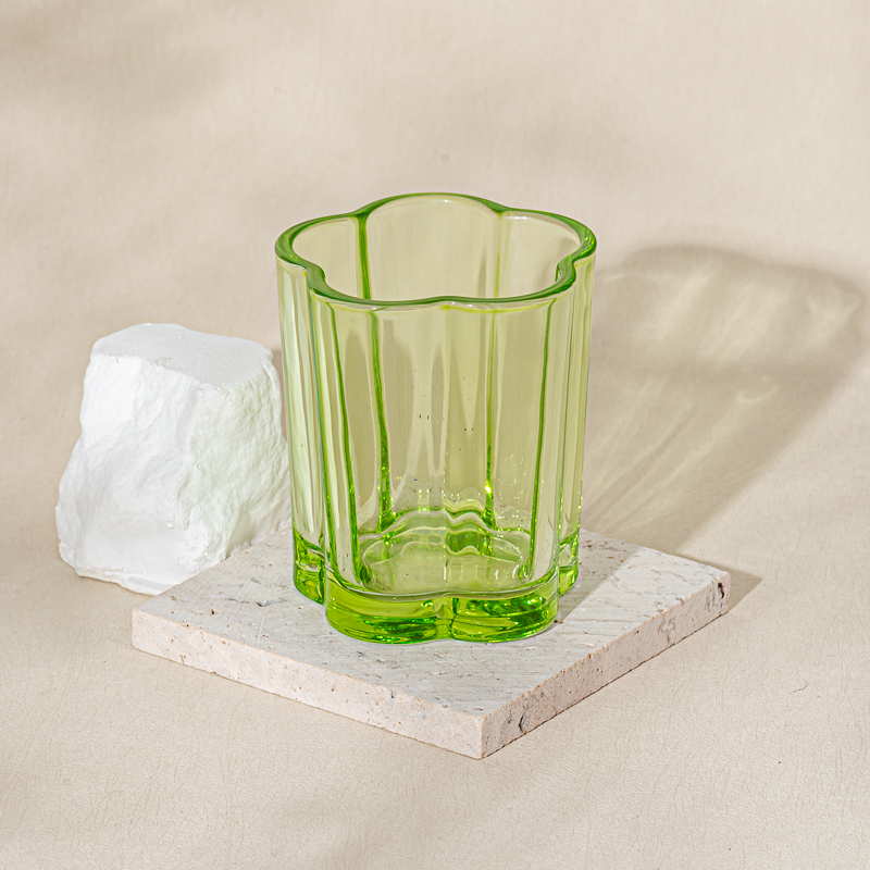 Supplier 200ml empty unique glass candle vessel home decor