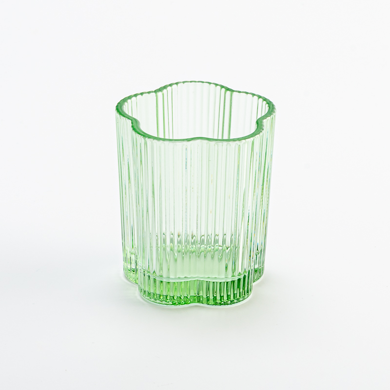 Supplier Empty Flower Shaped Glass for Candle Making with Valentine's Gift