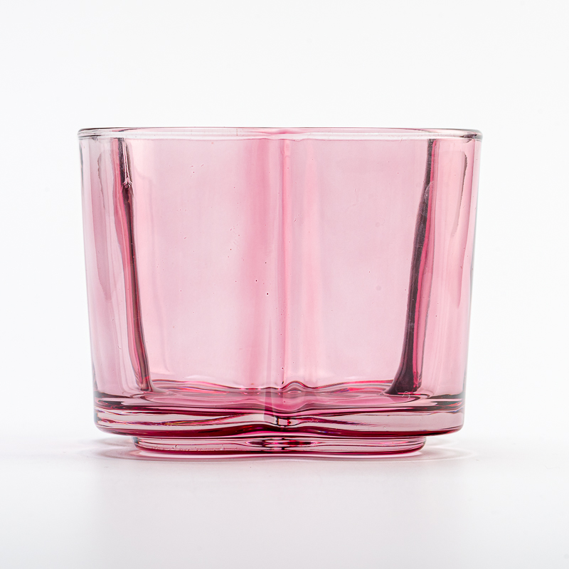 Flower Shaped Transparent purple Glass for Candle Making