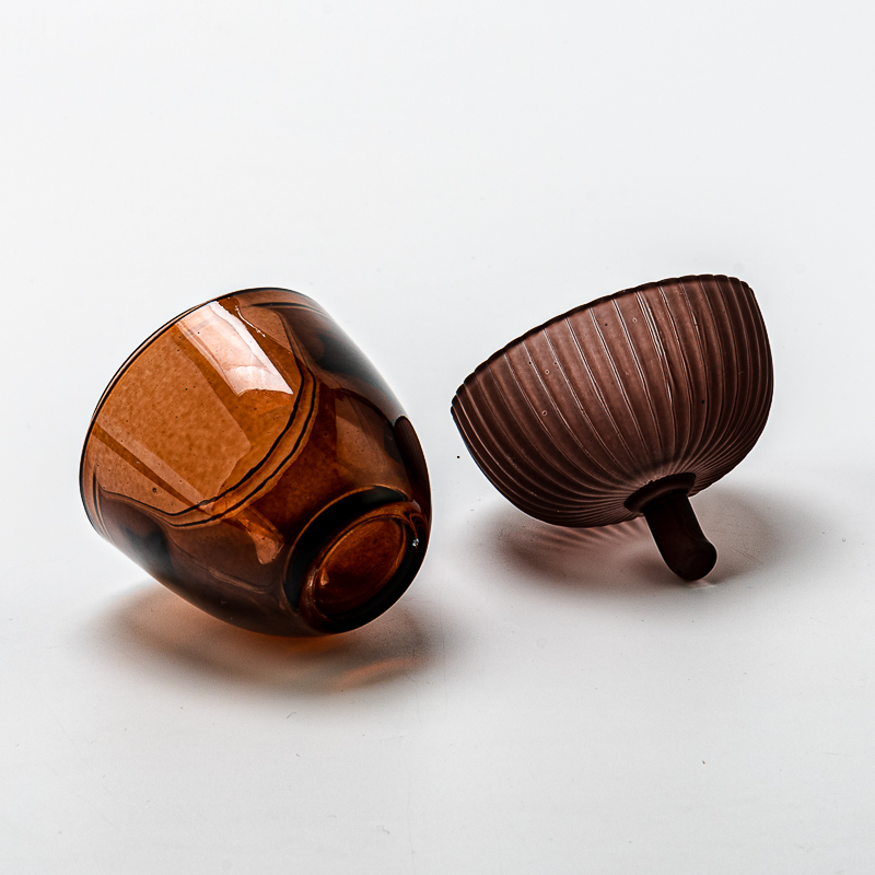 brown acorn shape glass candle jar with lid brown acorn shape glass candle jar with lid