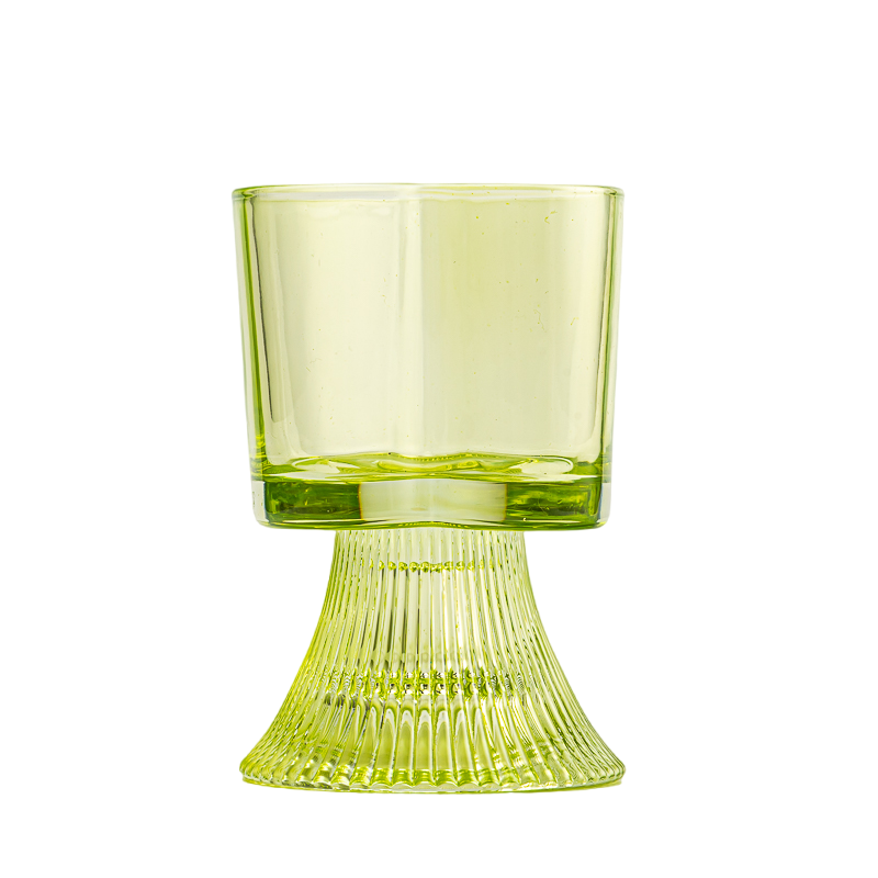 Wholesale 170ml home decor sage heart shape glass candle holder Wholesale 170ml home decor sage heart shape glass candle holder