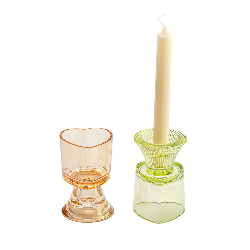 Wholesale 170ml home decor sage heart shape glass candle holder Wholesale 170ml home decor sage heart shape glass candle holder