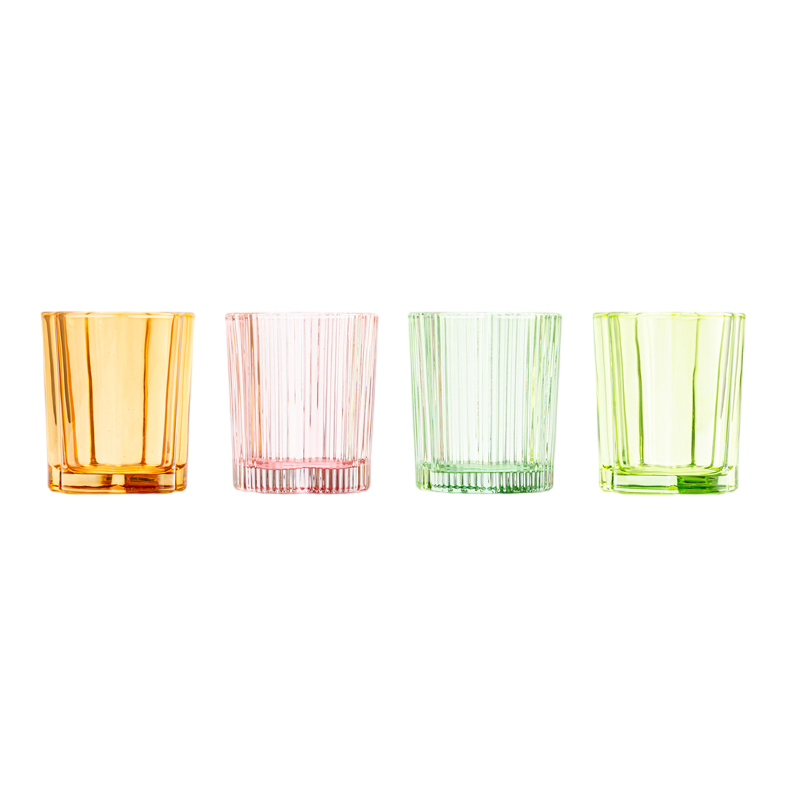 home decor 5oz pink glass candle votive