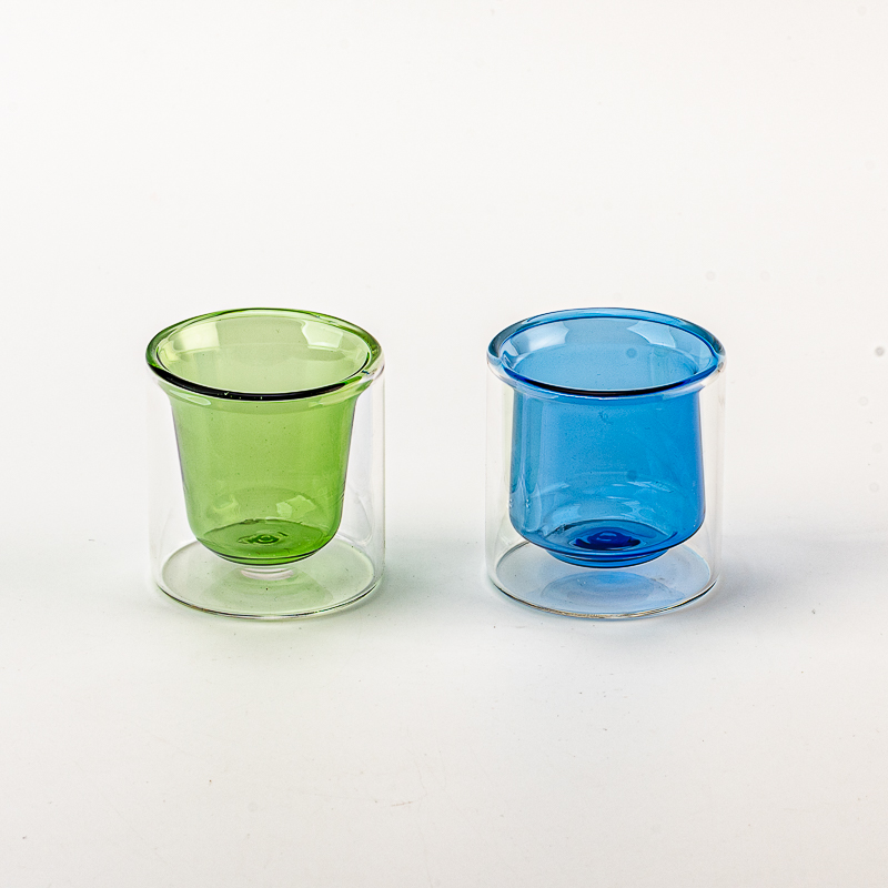 Supplier 68ml Glass cup soy candle container high borosilicate double layer Supplier 68ml Glass cup soy candle container high borosilicate double layer