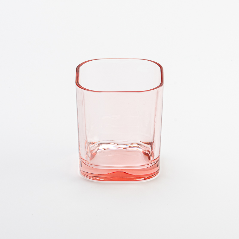 Wholesale luxury 8oz square glass candle jar