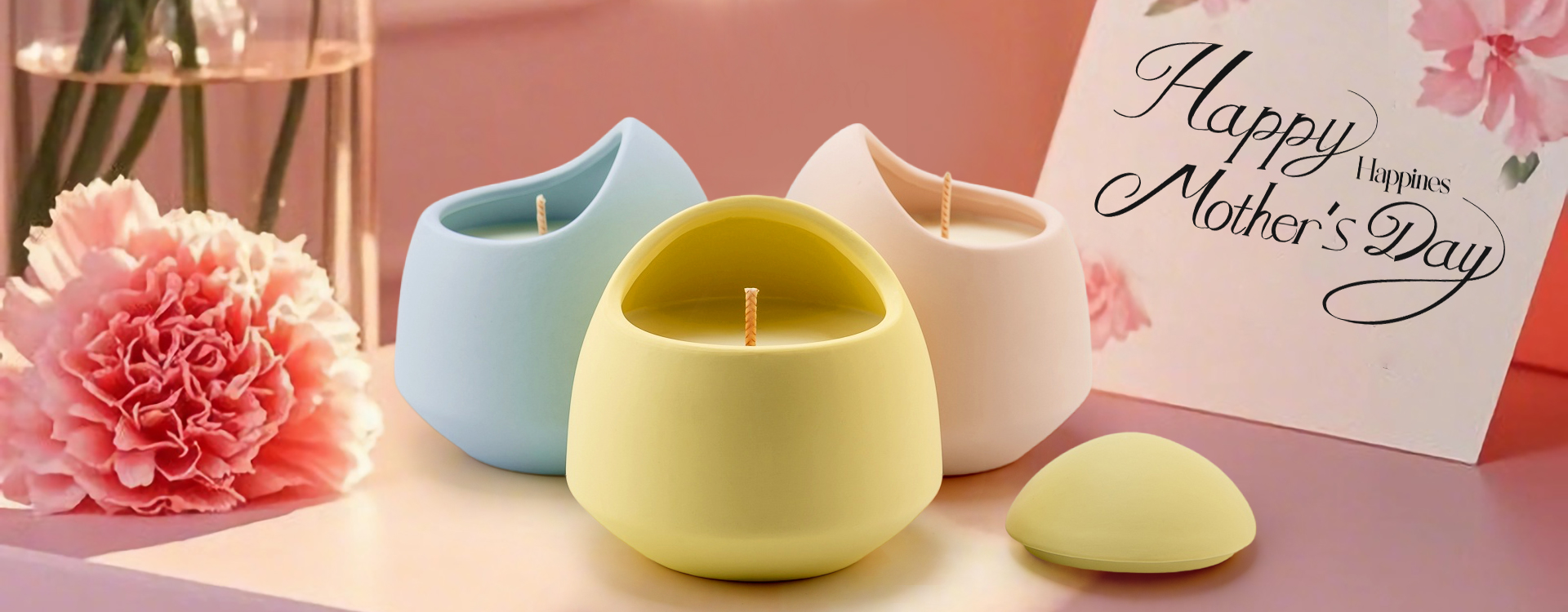 মা দিবস সিরামিক মোমবাতি জার