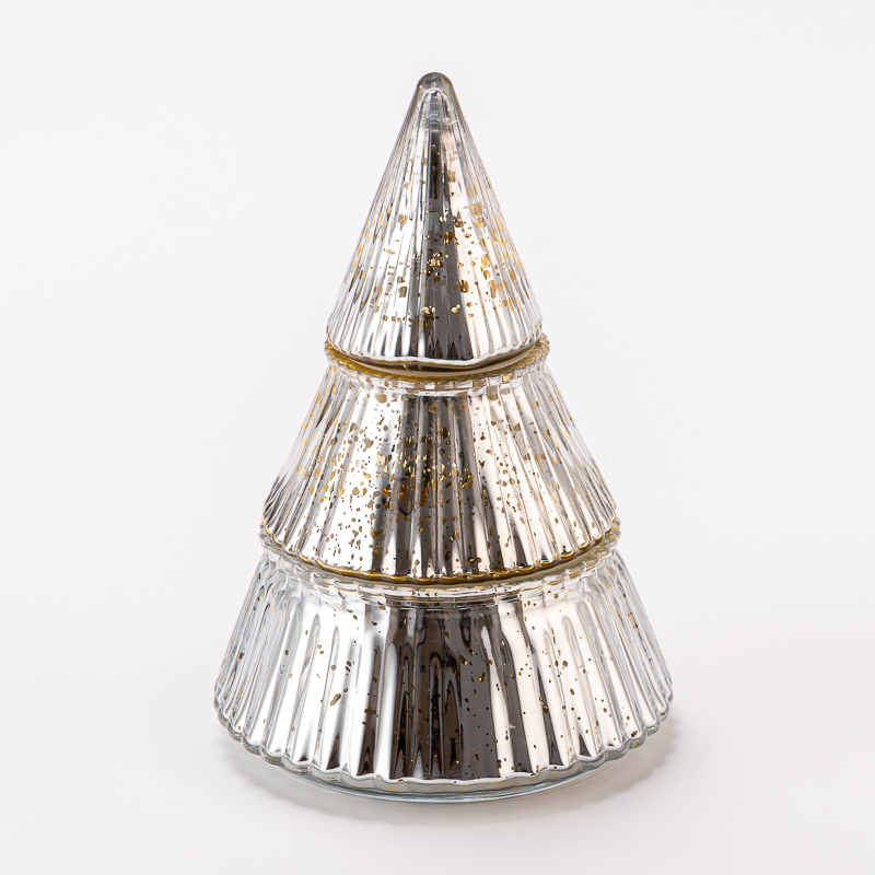 Sıcak satış Noel cam ağacı dekoratif mum kavanoz