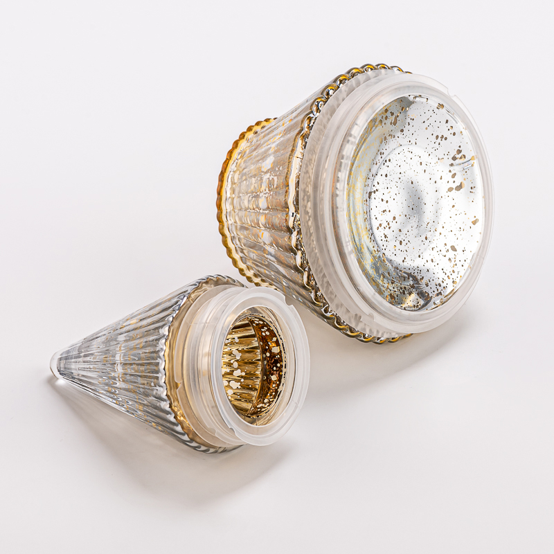 glass tree decorative candle jar
