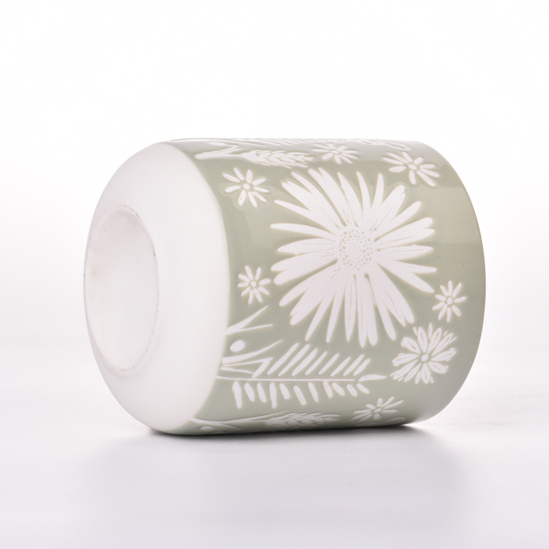 Hand Made Glazed Ceramic Cup 11oz Aroma Candle Jar Supplier