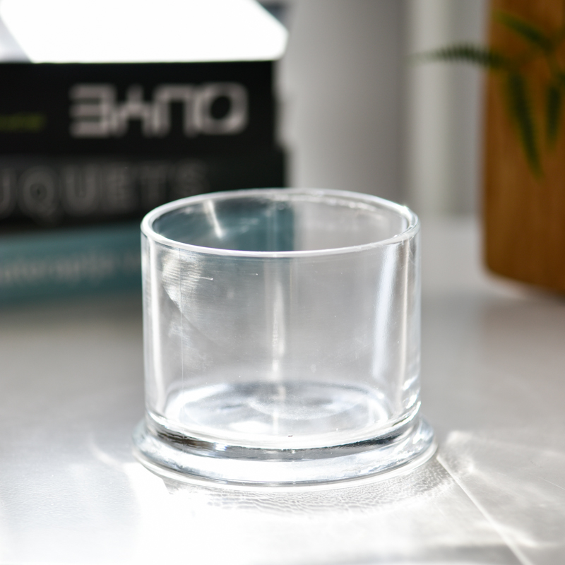 Poctes de bougie en verre transparente de grande capacité transparente pour décorations de mariage