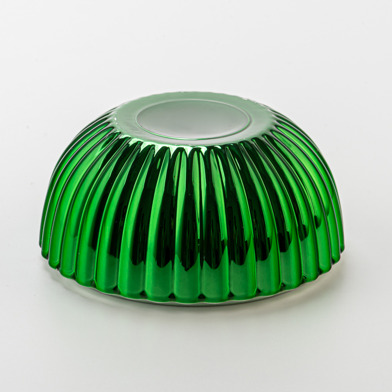 Green Round Ball Glass Candle Vessels With Lids Wholesale