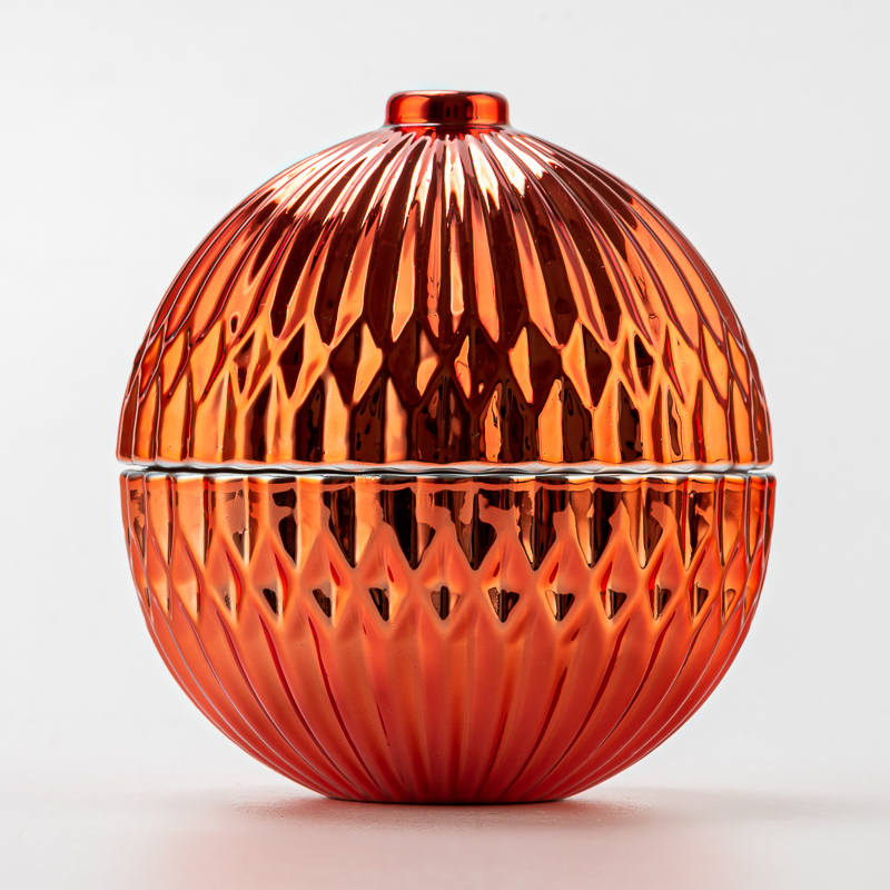 Tatil dekorasyon cam mum topu kapaklı