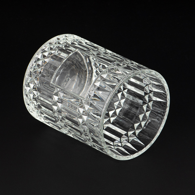diamond glass candle holder diamond glass candle holder