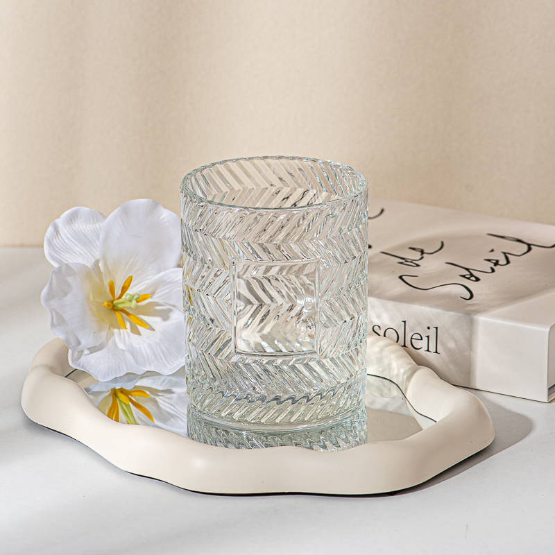 embossed pattern glass candle ja embossed pattern glass candle ja