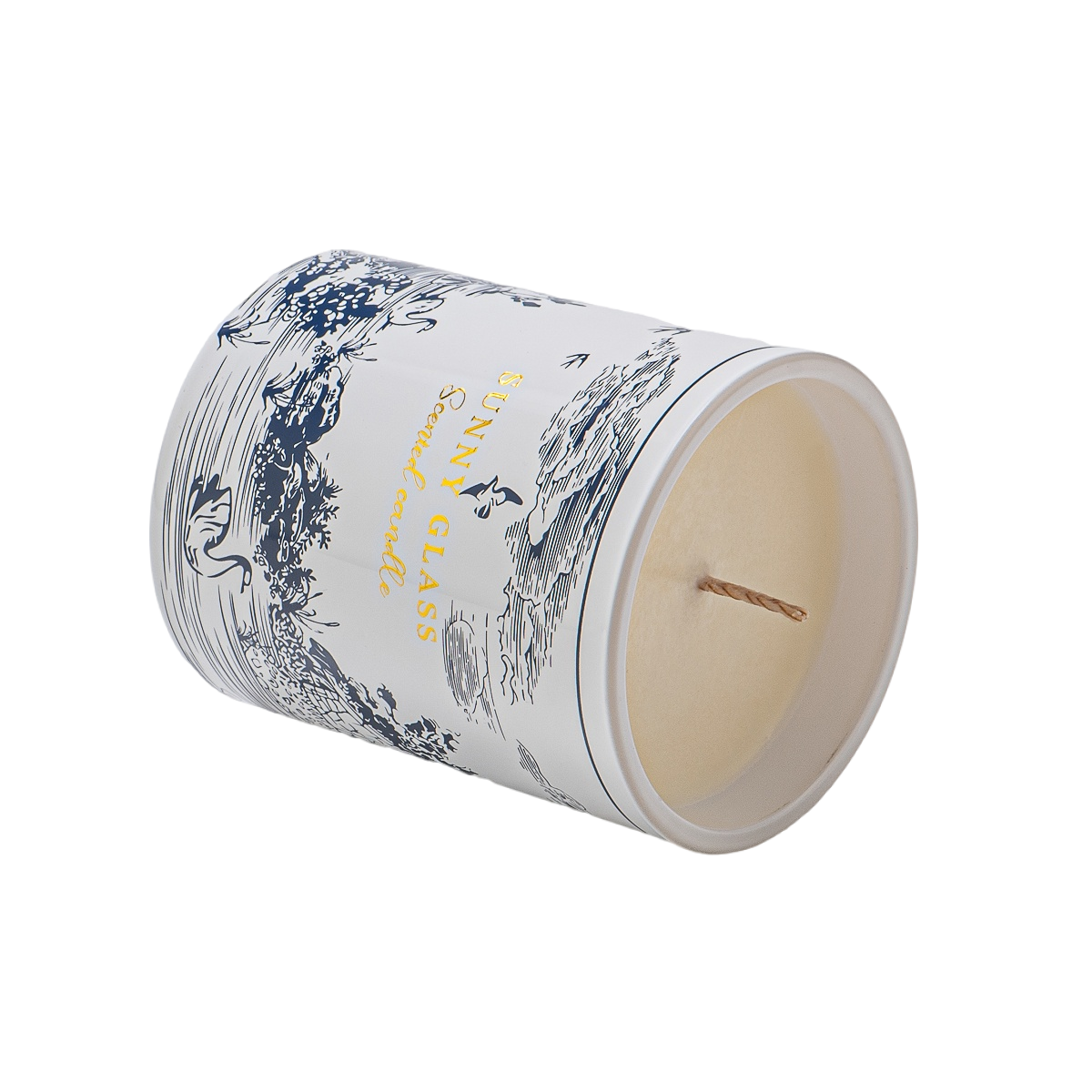 Custom decal paper ceramic candle jar for bulk wedding decorations Custom decal paper ceramic candle jar for bulk wedding decorations
