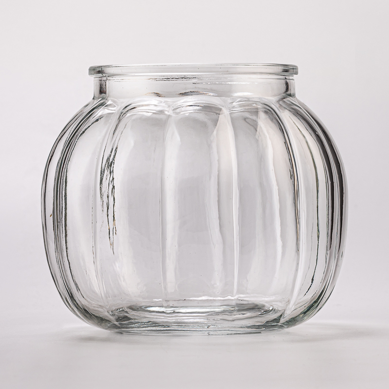 Wholesale 1300ml home decor large size  pumpkin glass jar