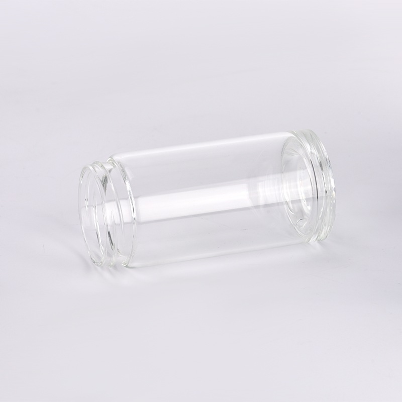 Wholesale customized simple transparent glass candle jars with lids available Wholesale customized simple transparent glass candle jars with lids available