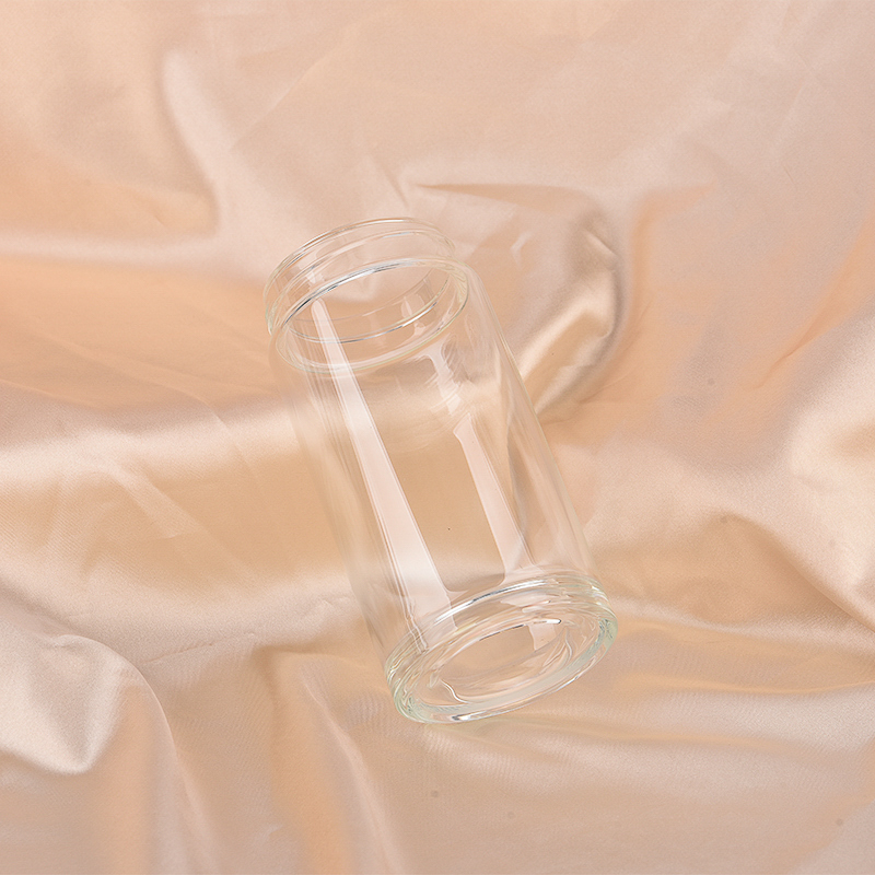 Wholesale customized simple transparent glass candle jars with lids available Wholesale customized simple transparent glass candle jars with lids available