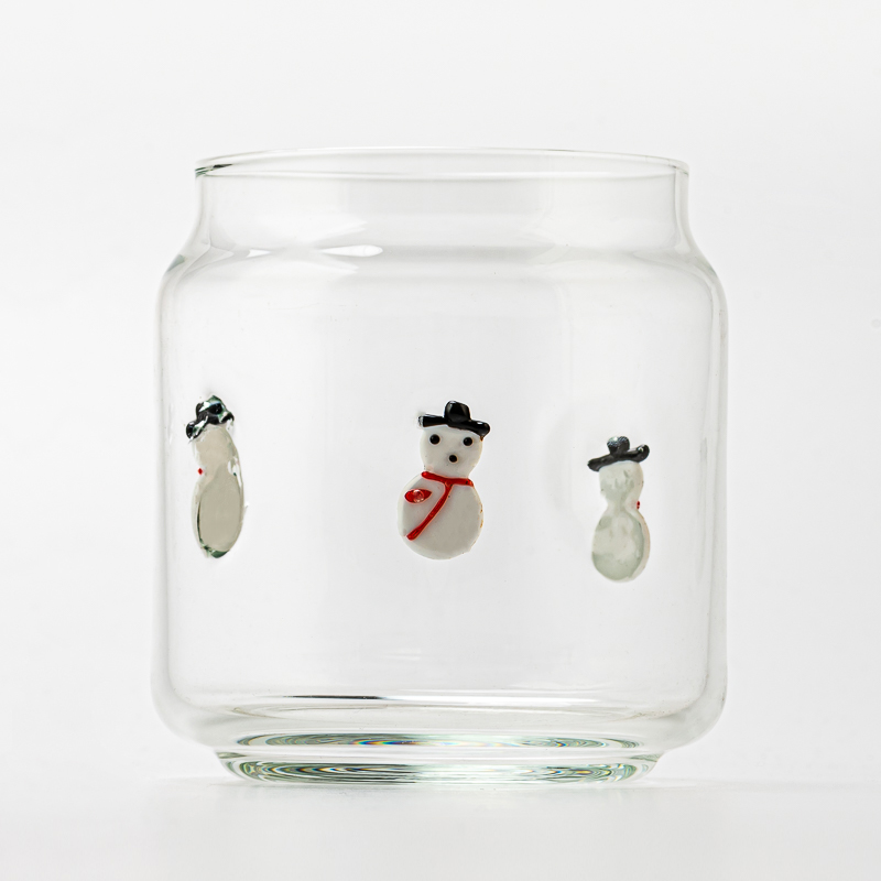 Supplier 150ml stripe glass candle vessel with home decor